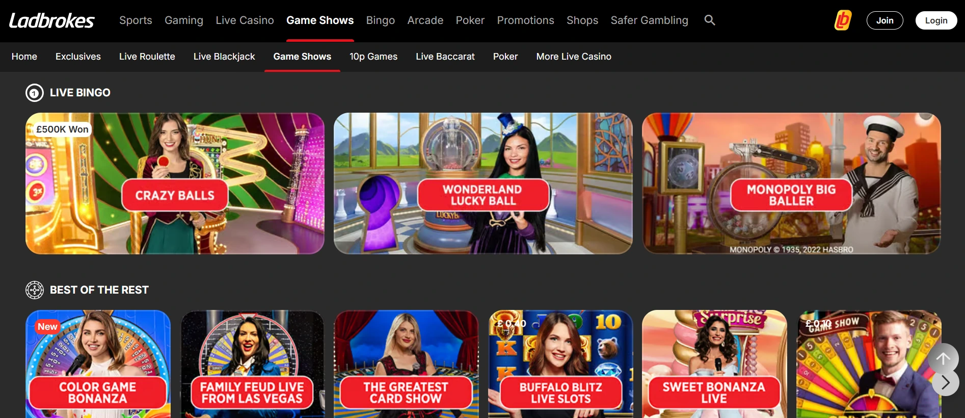 Ladbrokes kasino